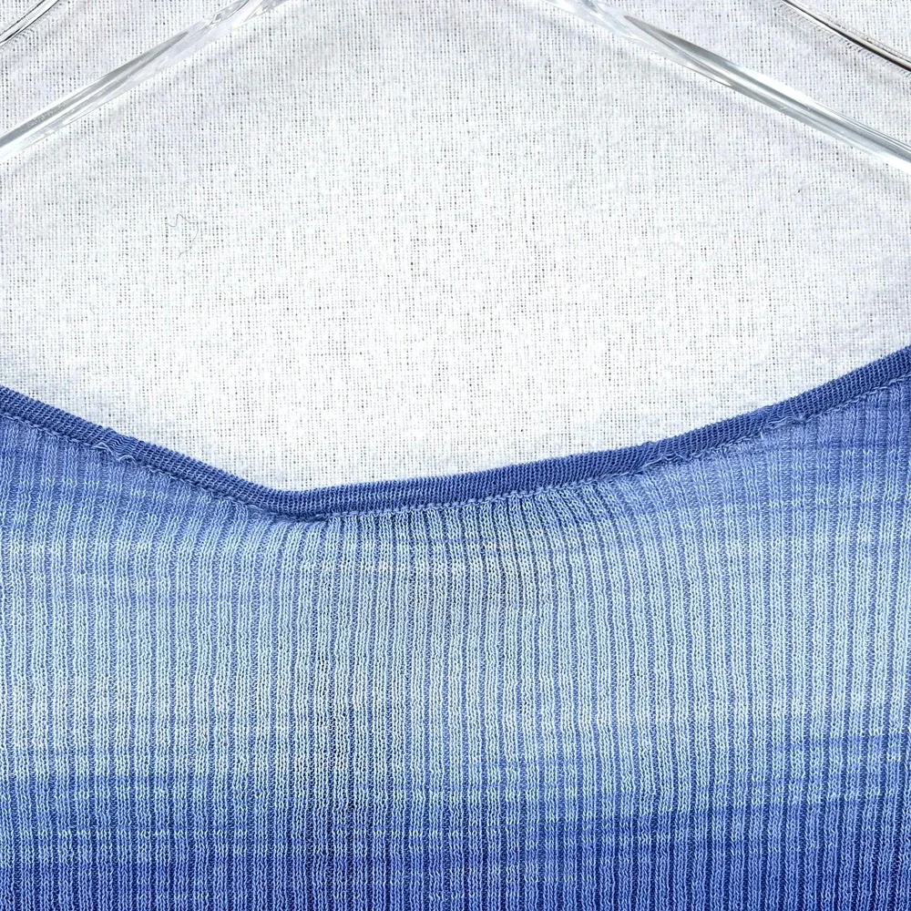 PALOMA WOOL Sweater Womens Medium Blue Sauce Button Ribbed Knit Cropped Top NWT - Picture 15 of 16